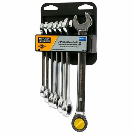 PROTECTIONPRO MM Ratcheting Combination Wrench Set - 7 Piece PR3309121